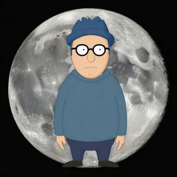 jesse pinkman on the moon, highly detailed art
