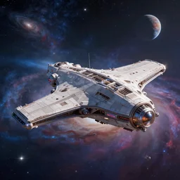 beautifully rendered alien spacecraft, space exploration, intergalactic travel, science fiction, galactic, galaxy, stars, sky, planets, nebulas, astronomy, universe, outer space, high polygon count, photo realistic, fullhd, hyper - realism, fine detail, metallic, glowing