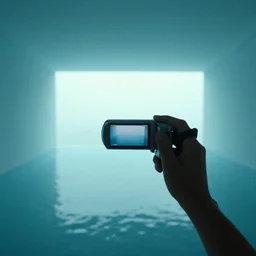 Beautiful  cameraphone 2005 soft liminal Photograph of an infinite water-filled room
