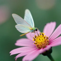 100mm macro photo of a fairy on a flower shot on 35mm film