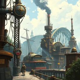 digital art of a steampunk sydney. trending on artstation, favorites on deviantart
