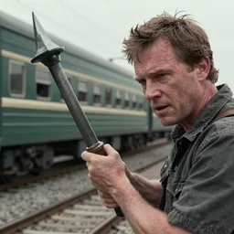 vfx movie closeup real life gordon freeman holding crowbar in russian train yard by emmanuel lubezki