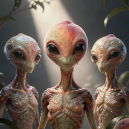an alien race that has peaches for faces