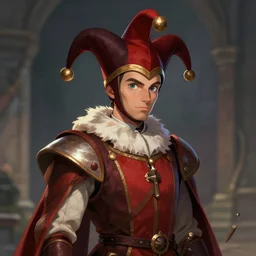 portrait of a medieval court jester, behance hd by jesper ejsing, by rhads, makoto shinkai and lois van baarle, ilya kuvshinov, rossdraws global illumination