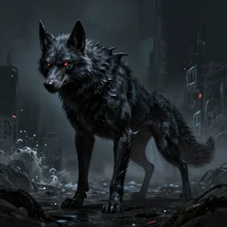 warewolf, darkwave, darksynth, concept art, sharp, digital matte painting, art by luis royo, greg rutkowski, wlop, dramatic lighting, trending on artstation