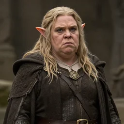 chubby stocky and short dwarven noblewoman with an bold expression| lord of the rings | Terese Nielsen |