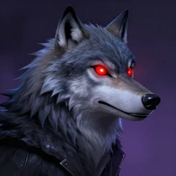 payday 2 member wolf with red glowing eyes, portrait, the nightmare before christmas, profile picture, highly detailed, digital painting, artstation, concept art, smooth, sharp focus, illustration, art by artgerm, bob eggleton, wayne barlowe, trending on artstation, 8 k