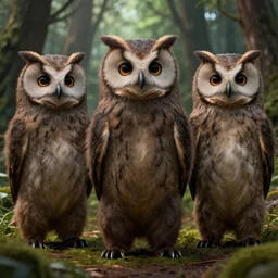 three quarter portrait of an owlbear in the forest, d & d, fantasy, magali villeneuve, - n 9