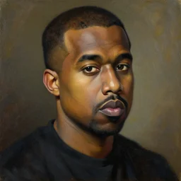 a renaissance painting of kanye west, portrait view, oil paint