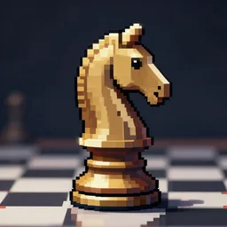 pixel art chess piece knight, trending on art station, epic realistic grand, headless horseman 4 k 8 k kazuma kujo