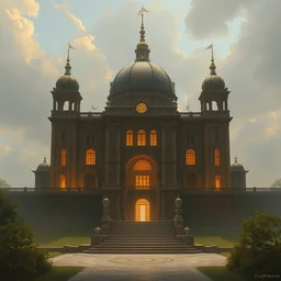 vladimir kush architecture and symbols by greg rutkowski, trending on artstation, favorites on deviantart, high quality art. artwork masterpieces, award winning