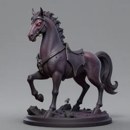 3d sculpt of an evil undead horse, artstaton, League of Legends, overwatch, digital illustration