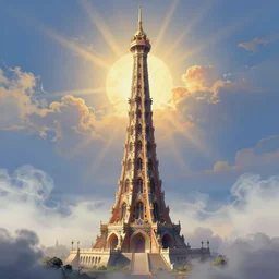 the one and only unique large base majestic upright magic tower, highly detailed background, fog on the ground, a dash of magic, vibrant color palette, trending on artstation, digital art, by salvador dali