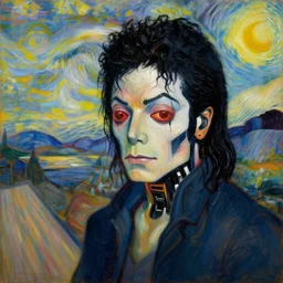 a beautiful painting cyberpunk robot michael jackson face, by kelly mckernan guido reni jan vermeer brief biography van gogh edvard munch dana irving lawren harris realistic oil painting