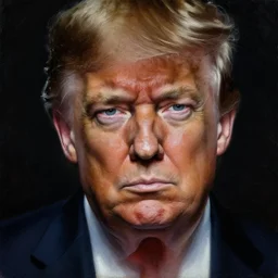 detailed portrait of emo donald trump anime death note intricate, hyper detailed, realistic, oil painting, by julie bell, frank frazetta, cinematic lighting