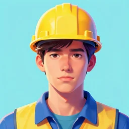 a face on portrait of a young disillusioned engineer, by glenn fabry and jason edminston, psychedelic colors