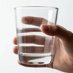 macro of a water glass with teen hand, advertising photography, 8 k, by nadav kander
