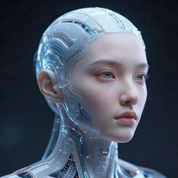 a stunning digital portrait of a super intelligent AI from the year 2078