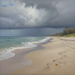 beautiful painting of sargent texas beach by olaf krans