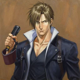 chris redfield, painting by delphin enjolras, j. c. leyendecker, yoji shinkawa
