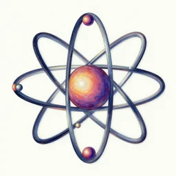 quantum physics atom escher style