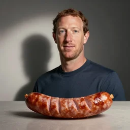 mark zuckerberg made from sausages