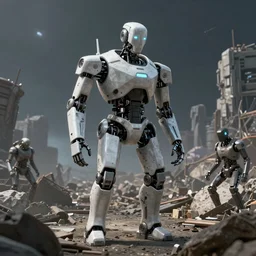 the last of humanity before robots took over 8 k hyperrealism