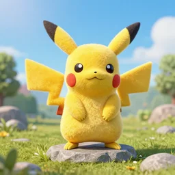 Pikachu made out of stone