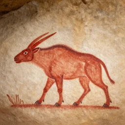 minotaur, paleolithic cave painting
