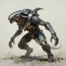 creature from subnautica, subnautica : below zero, realistic painted by rembrandt