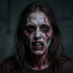 hyper realistic detailed creepy horrific maniac portrait of layers of fear