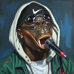 viper the rapper, oil on canvas