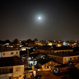 UFO seen over Ajegunle slums of lagos, night time,