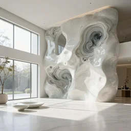 highly detailed sharp villa morning light interior cinematic composition of a smooth ceramic porcelain biophilic magnolia stone nebula fluid sci - fi surreal colorful flowers architecture landscape, furniture, granite, trees, marble, moss, lichen, fungi, vincent callebaut composition, mamou - mani, archviz, 8 k, unreal engine, hdr