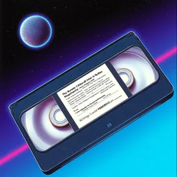 memorex vhs tape cover box art, vaporwave