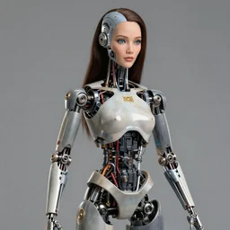 animatronic Lucy Liu, exposed mechanics, photo, Stan Winston studios, detailed, 4k