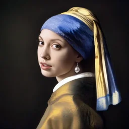 a beautiful portrait photo of angelina jolie as the girl with a pearl earring