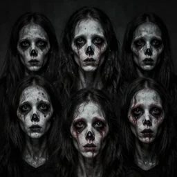 horrific scary bizarre portraits from outlast and layers of fear hyperrealistic high - quality highly detailed strong focus 8 k