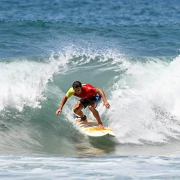 a surfer surfing a big wave of pasta sauce