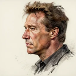 a realistic yet scraggly portrait sketch of the side profile of a stern and sophisticated clint eastwood, trending on artstation, intricate details, in the style of frank auerbach, in the style of sergio aragones, in the style of martin ansin, in the style of david aja, in the style of mattias adolfsson
