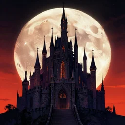 a beautiful artwork illustration, a kingdom on the moon at sunset, high contrast, high saturation, by Greg Rutkowski and Jesper Ejsing and Raymond Swanland, featured on artstation, wide angle, vertical orientation