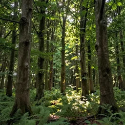 a forest full of trees that look like bob ross