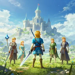 legend of zelda windwaker. j. r. r. tolkien's middle - earth and arthurian legendarium within the kingdom of avalon. fantastical. beautiful full deep color photography by ansel adams. supreme master of landscapes. iconic. 4 k. lighting by james gurney, victoria finlay, artists master series : color and light by 3 dtotal