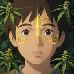 cannabis! hemp! marijuana! kid face, behance hd by jesper ejsing, by rhads, makoto shinkai and lois van baarle, ilya kuvshinov, rossdraws global illumination, golden ratio, symmetrical beauty face