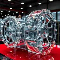 a very real engine made of glass