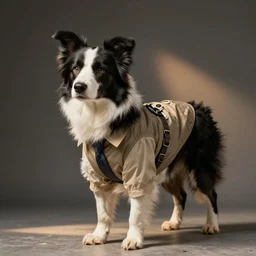 border collie in dress attire