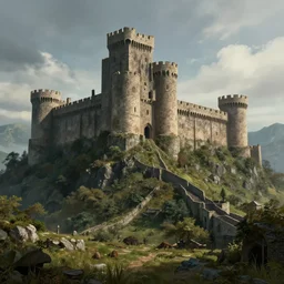 view of castle highgarden, digital art, landscape, trending on artstation, highly detailed, medieval fantasy, game of thrones