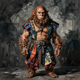 Picture of Orc in dress in style of the Picasso