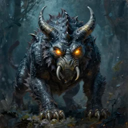 Leviathan, glowing eyes, 8k, trending on artstation, high detail, oil painting