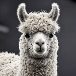 highly rhythmic expressionistic wild symmetrical nano-scale sculpture furry llama portrait in Scanning tunneling microscope, HQ 8k scan